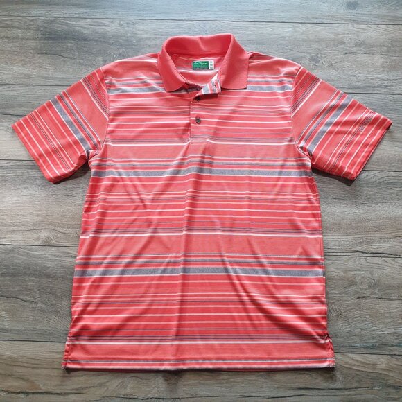 Ben Hogan Performance Men M Striped Polo Shirt Short Sleeve Golf Activewear - Picture 1 of 7